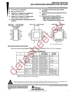 SN74LV74ADRE4 datasheet  